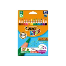 Kleurpotloden BicKids Evolution ecolutions triangle assorti etui à 12 stuk Kleurpotloden BicKids Evolution ecolutions triangle assorti etui à 12 stuk