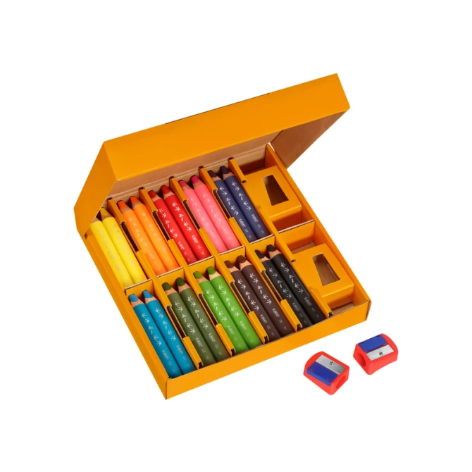 Kleurpotloden Bickids Multi Surface + 2 puntenslijpers ass 10kl 40st