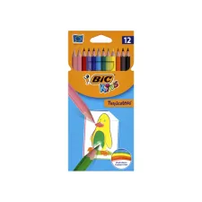 Kleurpotloden BicKids Tropicolors assorti blister à 12 stuks Kleurpotloden BicKids Tropicolors assorti blister à 12 stuks