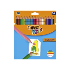 Kleurpotloden BicKids Tropicolors assorti blister à 24 stuks Kleurpotloden BicKids Tropicolors assorti blister à 24 stuks