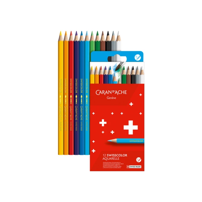 Kleurpotloden Caran D'ache aquarel doos à 12 stuks