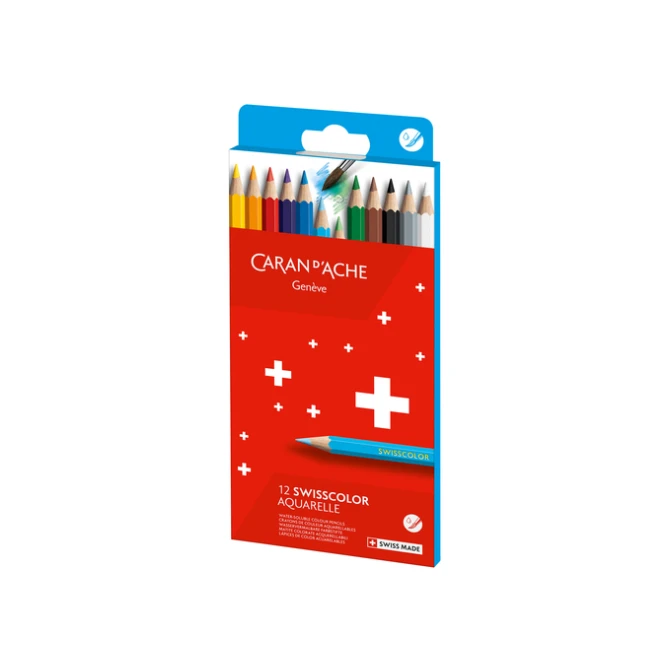 Kleurpotloden Caran D'ache aquarel doos à 12 stuks