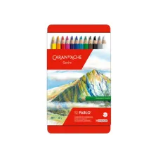 Kleurpotloden Caran d'Ache Pablo assorti blik à 12stuks Kleurpotloden Caran d'Ache Pablo assorti blik à 12stuks