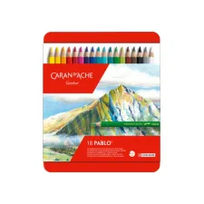 Kleurpotloden Caran d'Ache Pablo assorti blik à 18stuks Kleurpotloden Caran d'Ache Pablo assorti blik à 18stuks