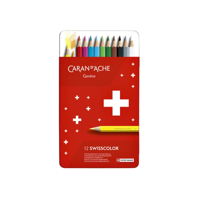 Kleurpotloden Caran d'Ache Swisscolor 12 stuks assorti