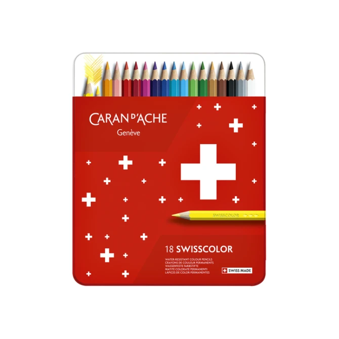 Kleurpotloden Caran d'Ache Swisscolor 18 stuks assorti