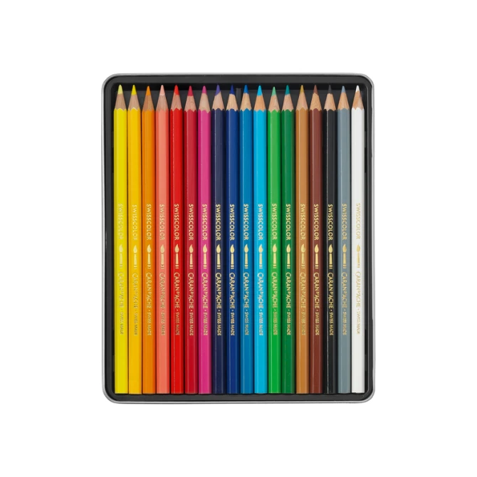 Kleurpotloden Caran d'Ache Swisscolor aquarel 18 stuks assorti