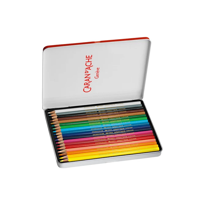 Kleurpotloden Caran d'Ache Swisscolor aquarel 18 stuks assorti