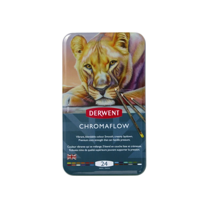 Kleurpotloden Derwent Chromaflow set à 24 kleuren