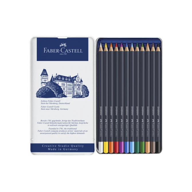 Kleurpotloden Faber-Castell Goldfaber assorti blik à 12 stuks