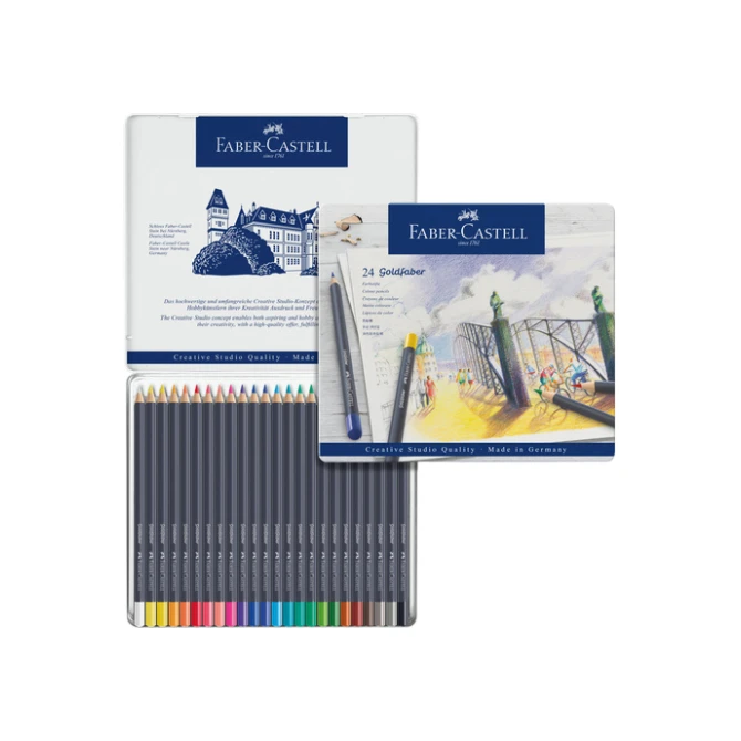 Kleurpotloden Faber-Castell Goldfaber assorti blik à 24 stuks