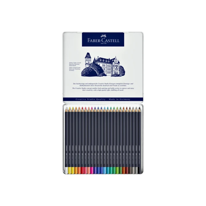 Kleurpotloden Faber-Castell Goldfaber assorti blik à 24 stuks