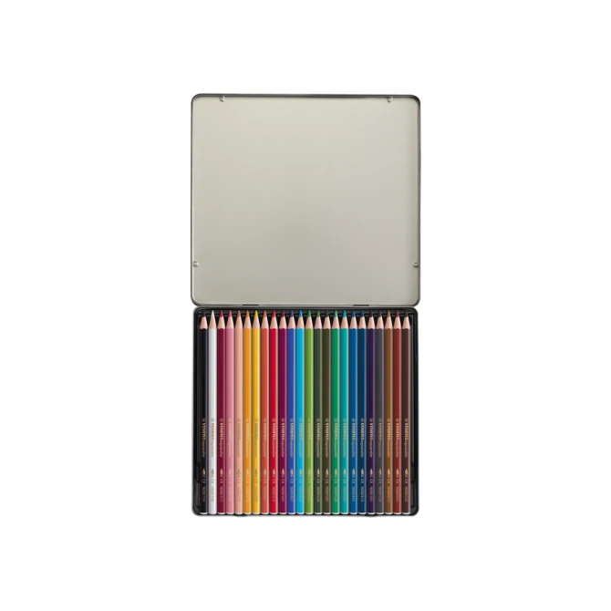 Kleurpotloden STABILO 1624 aquacolor assorti blik à 24 stuks