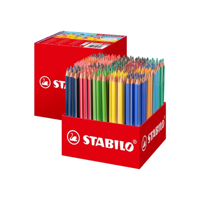 Kleurpotloden STABILO 203 Trio dik assorti classpack à 300 stuks
