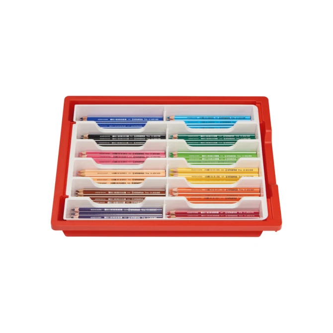 Kleurpotloden STABILO 203 Trio dik assorti classpack à 96 stuks