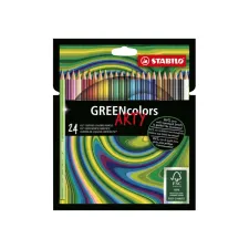 Kleurpotloden STABILO 6019 GREENcolors Arty assorti etui à 24 stuks Kleurpotloden STABILO 6019 GREENcolors Arty assorti etui à 24 stuks