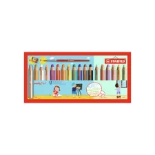 Kleurpotloden STABILO 880 woody 3 in 1 incl puntenslijper en penseel assorti etui à 18 stuks Kleurpotloden STABILO 880 woody 3 in 1 incl puntenslijper en penseel assorti etui à 18 stuks