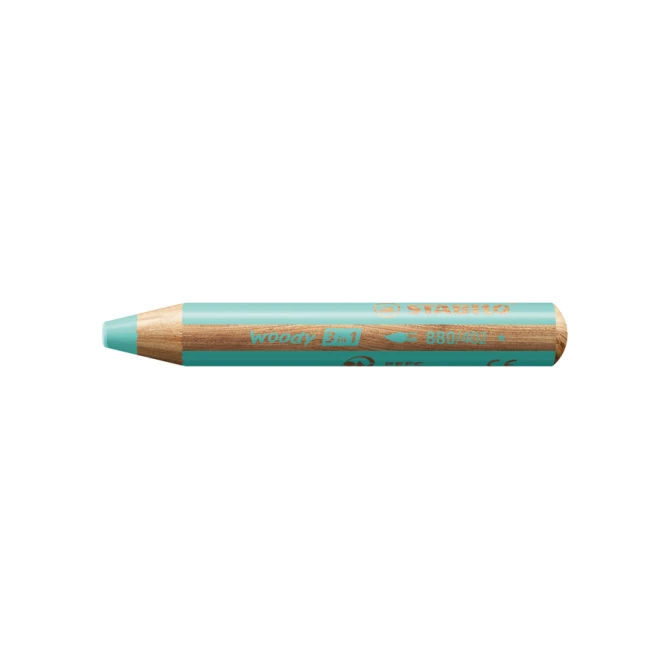 Kleurpotloden STABILO 880 woody 3 in 1 multitalent pastel blauw