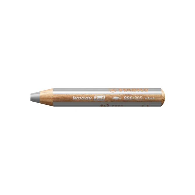 Kleurpotloden STABILO 880 woody 3 in 1 multitalent zilver
