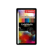 Kleurpotloden STABILO CarbOthello kalkpastel assorti blik à 12 stuks