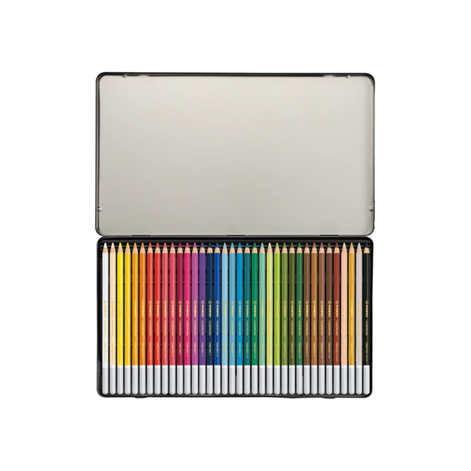 Kleurpotloden STABILO CarbOthello kalkpastel assorti blik à 36 stuks