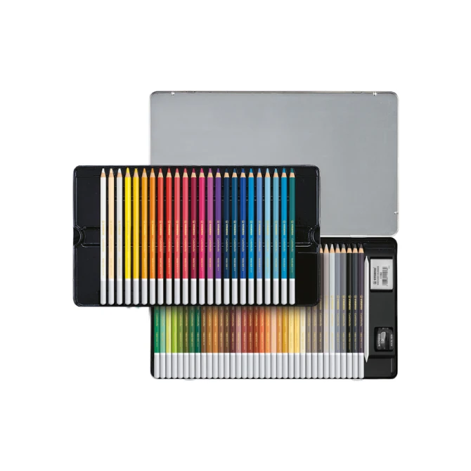 Kleurpotloden STABILO CarbOthello kalkpastel assorti blik à 60 stuks