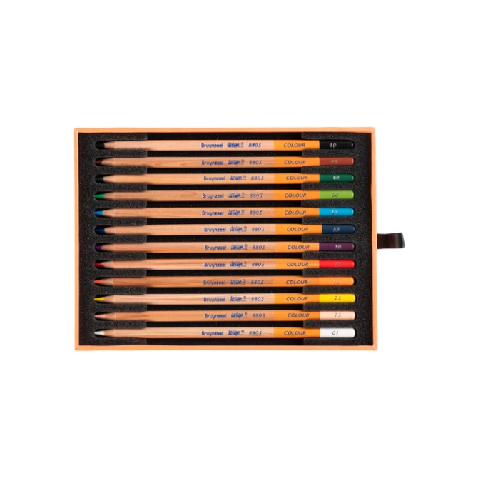 Kleurpotlood Bruynzeel Design met luxe bewaardoos set à 12 kleuren