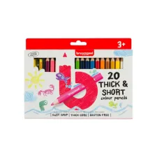 Kleurpotlood Bruynzeel Kids Thick & Short set à 20 kleuren