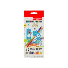 Kleurpotlood Bruynzeel Kids Twin Point set à 12 kleuren