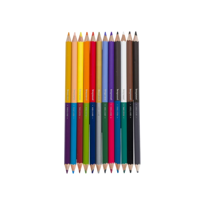Kleurpotlood Bruynzeel Kids Twin Point set à 12 kleuren