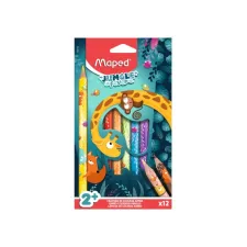 Kleurpotlood Maped Jungle Fever jumbo set à 12 kleuren