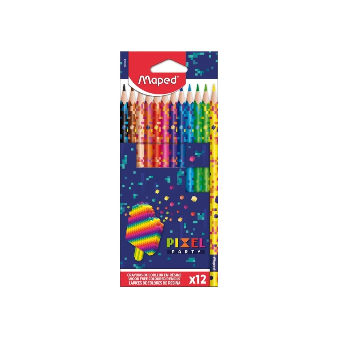Kleurpotlood Maped Pixel Party set à 12 kleuren