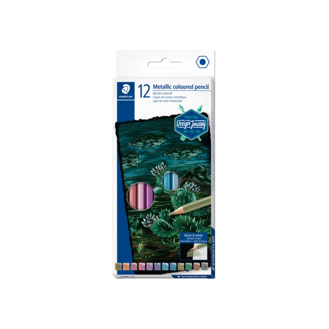 Kleurpotlood Staedtler metallic set à 12 kleuren