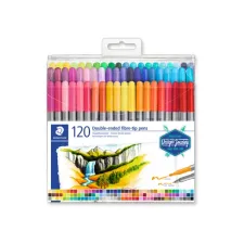 Kleurstift Staedtler 3200 dubbele punt fijn en ultrafijn etui à 120 kleuren