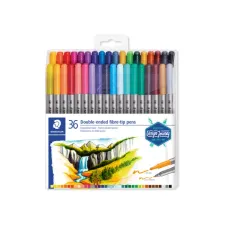 Kleurstift Staedtler 3200 dubbele punt fijn en ultrafijn etui à 36 kleuren
