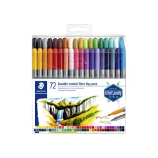 Kleurstift Staedtler 3200 dubbele punt fijn en ultrafijn etui à 72 kleuren
