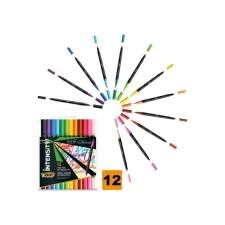 Kleurstiften Bic Intensity dual-tip assorti etui à 12 stuks Kleurstiften Bic Intensity dual-tip assorti etui à 12 stuks