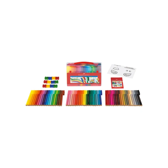 Kleurstiften Faber-Castell Connector assorti koffer à 60 stuks