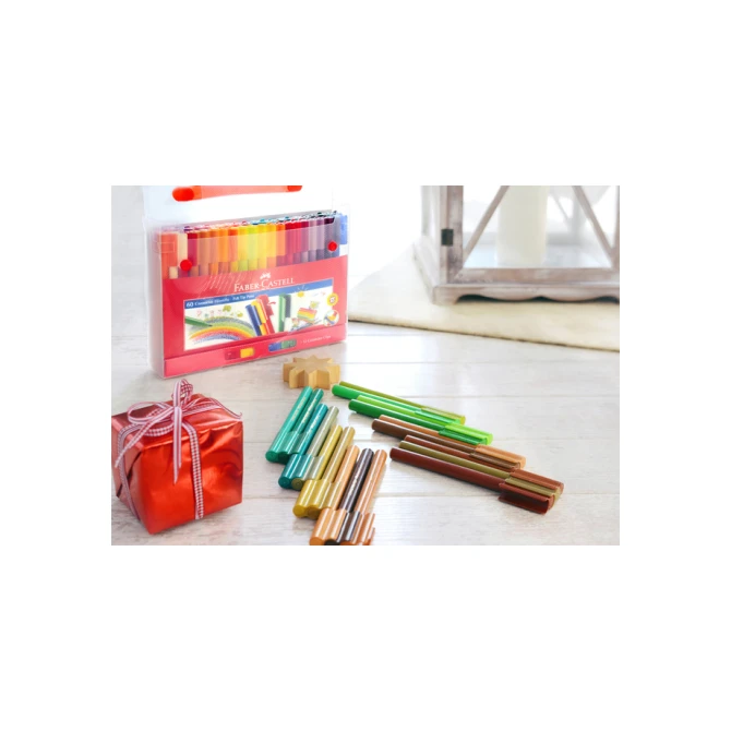 Kleurstiften Faber-Castell Connector assorti koffer à 60 stuks
