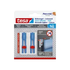 Klevende spijker tesa® canvas- behang en pleisterwerk 1kg wit 2 stuks