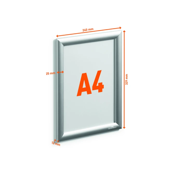 Kliklijst Durable A4 aluminium