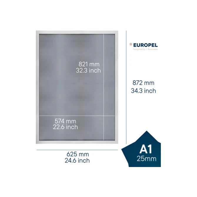 Kliklijst Europel A1 25mm mat wit