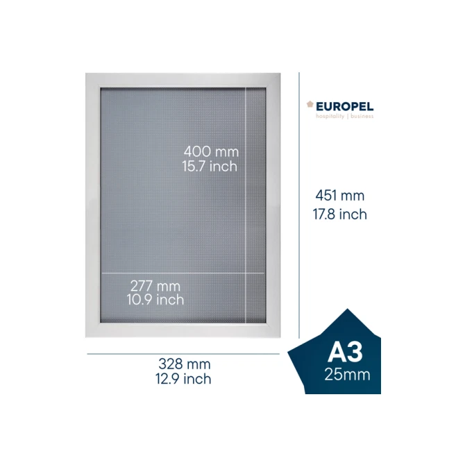 Kliklijst Europel A3 25mm mat wit