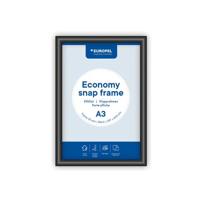 Kliklijst Europel Economy A3 zwart