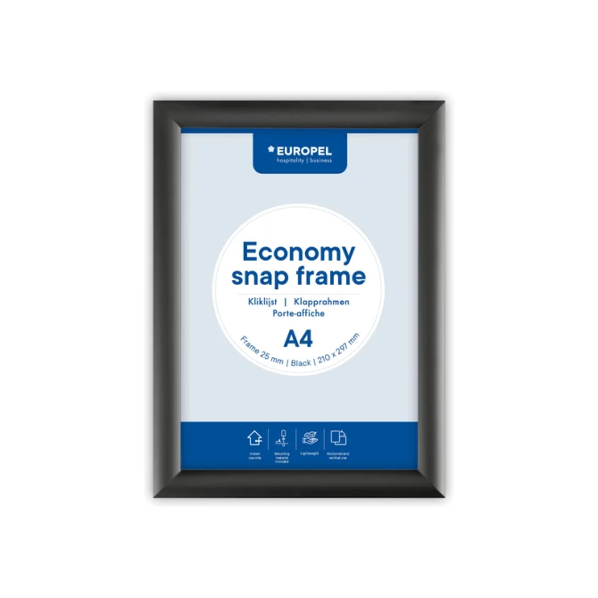 Kliklijst Europel Economy A4 zwart