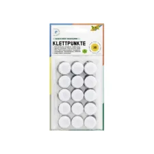 Klittenband Folia rond 2cm 15 stuks zwart 15 stuks wit