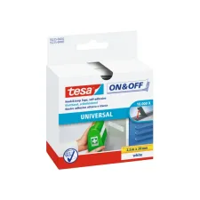 Klittenband tesa® On & Off  250cmx20mm zelfklevend wit