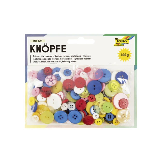 Knopen Folia 100 gram assorti