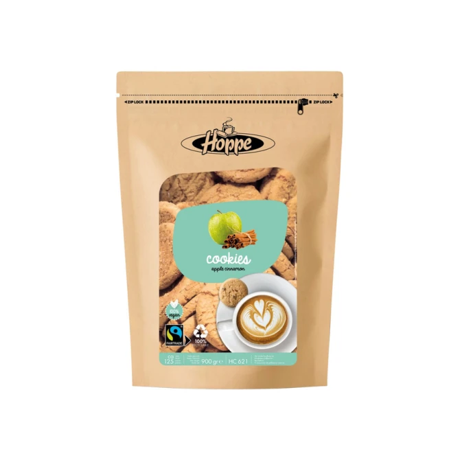 Koekjes Hoppe Cookies fairtrade appel kaneel circa 125stuks