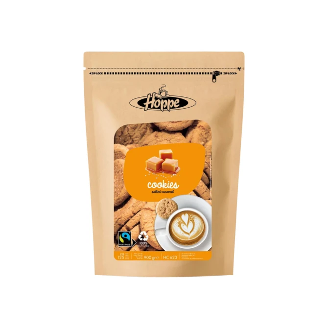 Koekjes Hoppe Cookies fairtrade caramel zeezout circa 125stuks